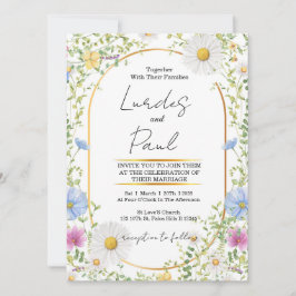  Wedding invitation Floral Daisy Einladung