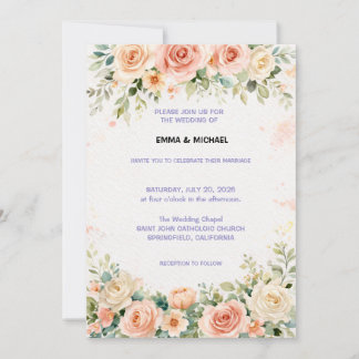 Wedding Invitation Floral Einladung