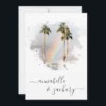 *~* WEDDING INVITATION   UAWG - QR TROPICAL AR11 EINLADUNG<br><div class="desc">Energetisch erweiterte Vintage Meeresrasen und Sonnenuntergänge beim Beobachten der Ozeanwellen-Rolle bei der Einladung zur Nautischen Hochzeit UAWG - alles in einem Vintage künstlerische Kreativität Einzigartigkeit Unterschiedliche EXOTISCHE TROPISCHE BERGE PALM BAUM RAINBOW abstrakte HOCHZEIT IN URLAUBSORT INVITATION UAWG mit QR-Code inklusive alternativer UAWG - Individualisierbare moderne elegante Einladung Hochzeit einladen ....</div>