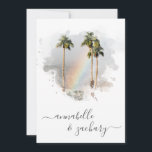 *~* WEDDING INVITATION   UAWG - QR TROPICAL AR11 EINLADUNG<br><div class="desc">Energetisch erweiterte Vintage Meeresrasen und Sonnenuntergänge beim Beobachten der Ozeanwellen-Rolle bei der Einladung zur Nautischen Hochzeit UAWG - alles in einem Vintage künstlerische Kreativität Einzigartigkeit Unterschiedliche EXOTISCHE TROPISCHE BERGE PALM BAUM RAINBOW abstrakte HOCHZEIT IN URLAUBSORT INVITATION UAWG mit QR-Code inklusive alternativer UAWG - Individualisierbare moderne elegante Einladung Hochzeit einladen ....</div>