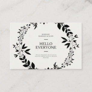 wedding invitation visitenkarte