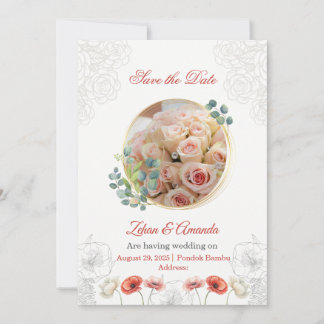 wedding invitations Save the Date watercolor flora Einladung
