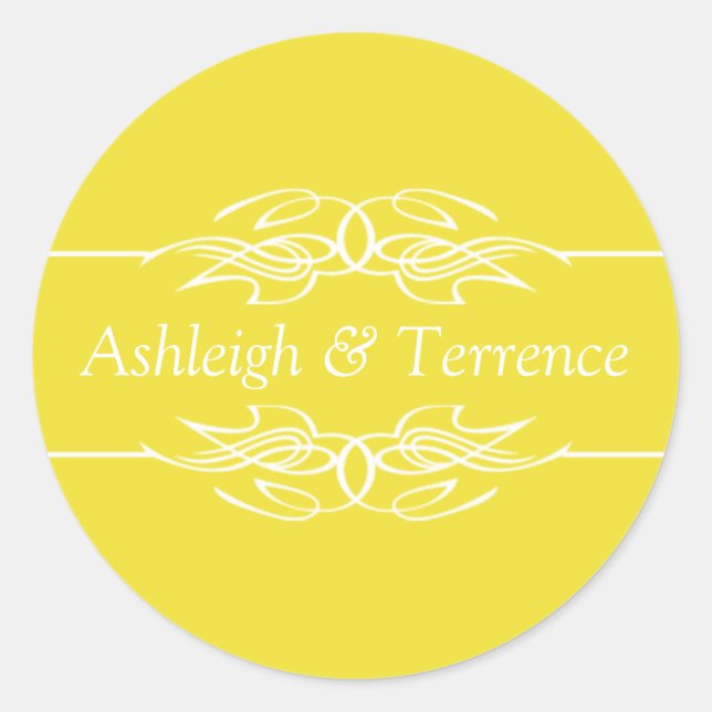 Wedding Invite Dandelion Runder Aufkleber (Vorderseite)