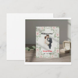 Wedding Invite, Minimalist Design, Bride and Groom Einladung