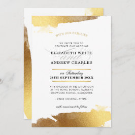 WEDDING INVITE moderne luxuriöse goldvergoldete Ka Einladung