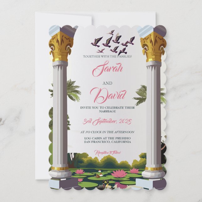 Wedding Invite_regal Rückzug Einladung (Vorderseite)