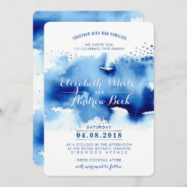WEDDING INVITE stilvoller, schicker, wasserfarbene Einladung
