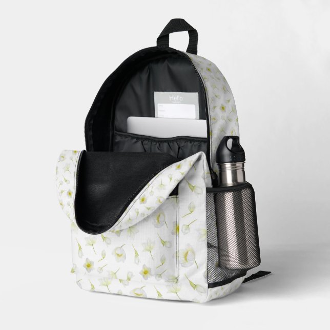 Wedding Joy Backpack #3 Bedruckter Rucksack (Rückseitige Ecke links (Offen) )