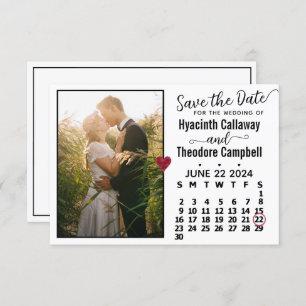 Wedding Juni 2024 Kalender Custom Foto White Save The Date