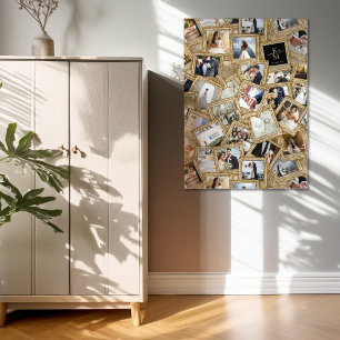 Wedding Keepake 30 Foto Collage Gold ID1065