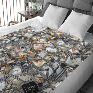 Wedding Keepake 31 Foto Collage Black ID1065 Fle Fleecedecke