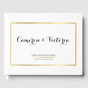 WEDDING KEEPSAKE Imitat Goldrahmen Gästebuch