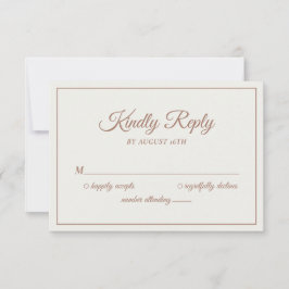 Wedding Kindly Antwort Modern Mocha Brown