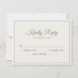 Wedding Kindly Antwort Moderne Cream & Mocha Brown