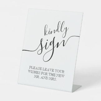 Wedding Kindly signieren Pedestal Sockelschild