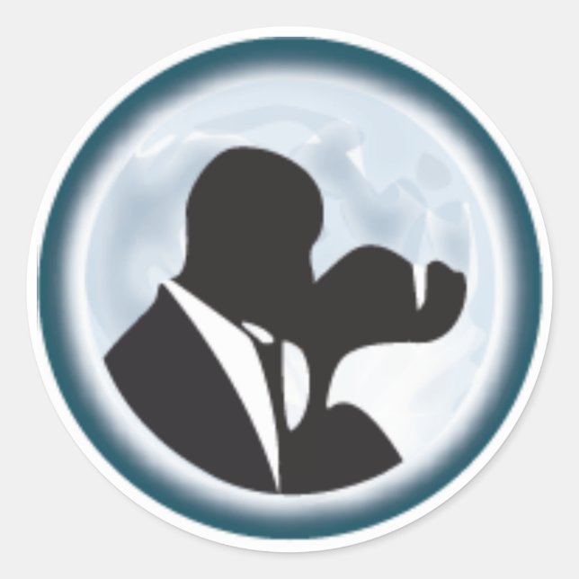 Wedding Kiss Runder Aufkleber (Vorderseite)