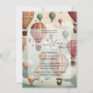 Wedding laden Design Whimsical Hot Air Ballon Einladung