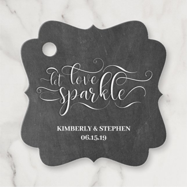 Wedding Lass Liebe Sparkle Absenden Geschenkanhänger (Vorderseite)