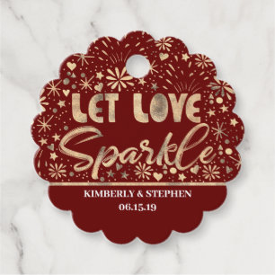 Wedding Lass Liebe Sparkle Absenden Geschenkanhänger