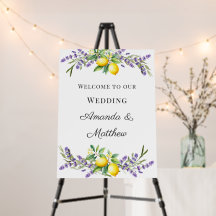 Wedding lavender lemons welcome