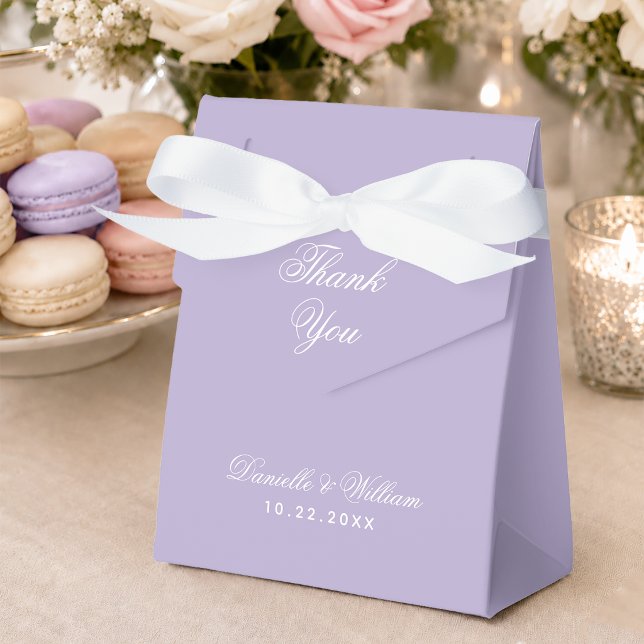 Wedding Lavender Simple Vielen Dank, Script Lila Geschenkschachtel (Von Creator hochgeladen)