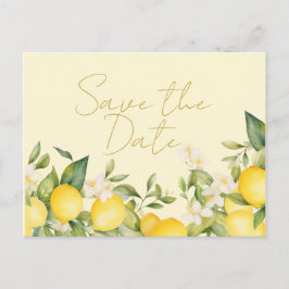 Wedding Lemons Citrus Save the Date Ankündigungspostkarte