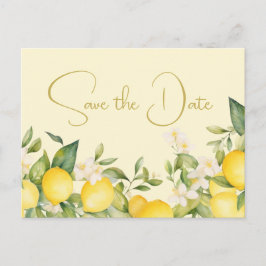 Wedding Lemons Citrus Save the Date Ankündigungspostkarte