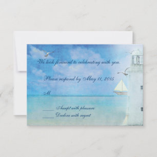 Wedding Lighthouse UAWG RSVP Karte