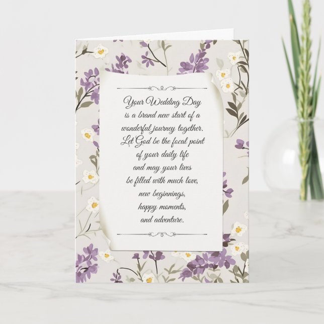 Wedding Lilac Design Karte (Vorderseite)