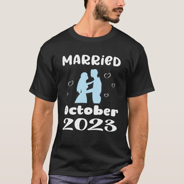 Wedding Love October 2023 Married T-Shirt (Vorderseite)