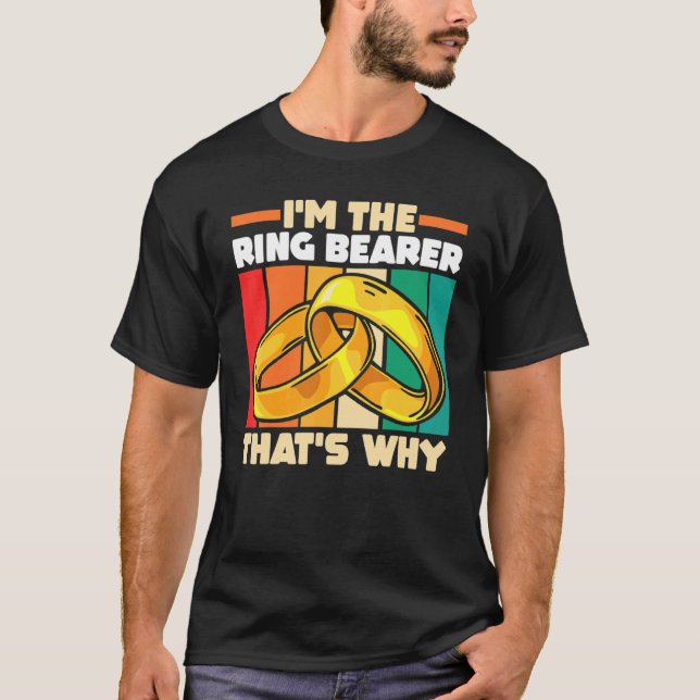 Wedding  Marriage Ceremony  I'm The Ring Bearer Th T-Shirt (Vorderseite)