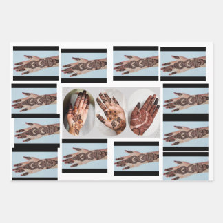 Wedding Mehandi Design Mehndi Kreative Einladung Geschenkpapier Set