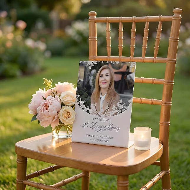 Wedding Memorial Table Wildflowers Frame Photo Sockelschild (Von Creator hochgeladen)
