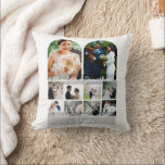 Wedding Memories 10 Photo Collage Couple Template Kissen<br><div class="desc">Wedding Memories 10 Photo Collage Personalized Couple Photo Template. Capture the magic of your special day with this elegant 10 photo wedding collage. Personalize it with your favorite wedding photos and add the couple’s names to create a beautiful keepsake. Perfect for wedding thank-you cards, anniversary celebrations, or memory albums. Click...</div>