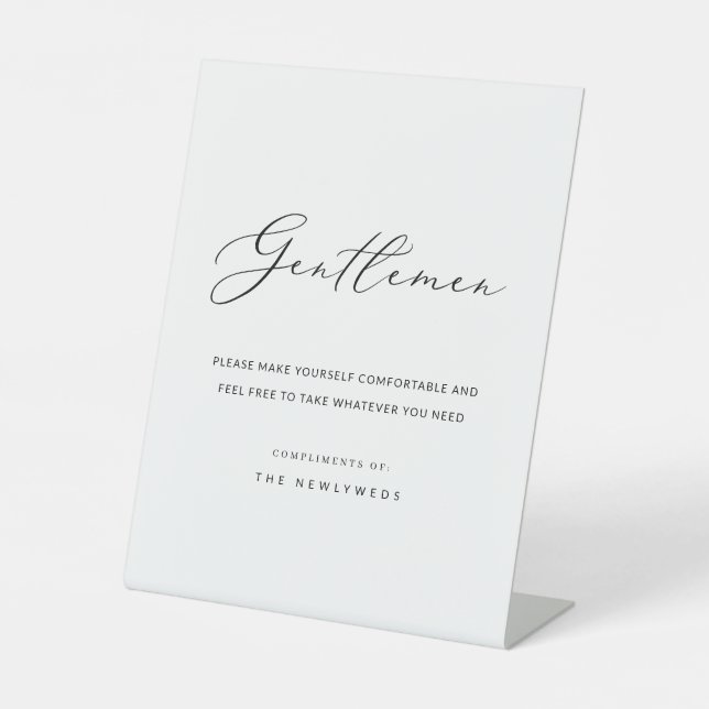 Wedding Mens Gents Bathroom Basket Sockelschild (Vorderseite)