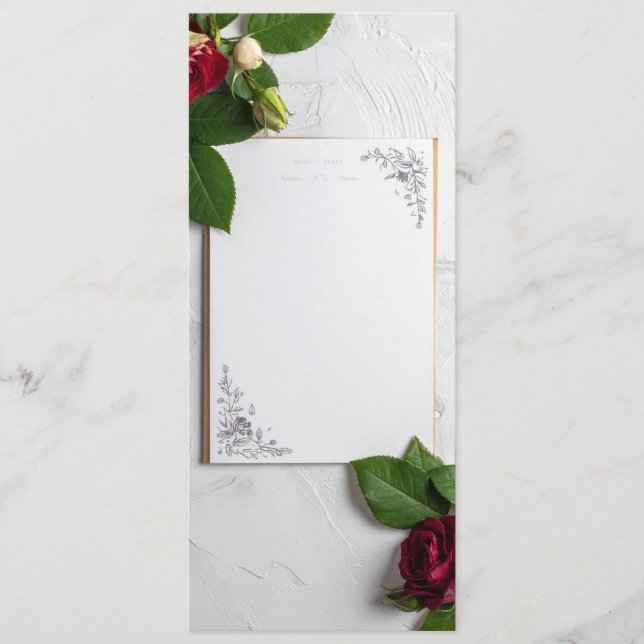 wedding menu menükarte (Vorderseite)