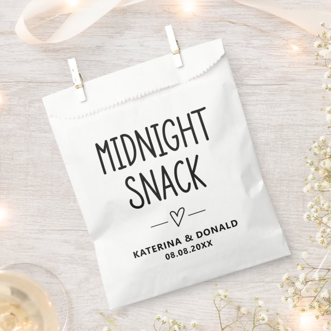 Wedding Mitternacht Snack Favor Bag Geschenktütchen (Ausgeschnitten)