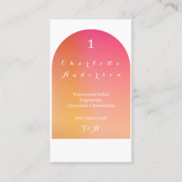 Wedding Modern Boho Arch Sunset Ombre Namensmenü Platzkarte