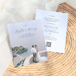 Wedding Monogram | Alle in einem QR-Foto<br><div class="desc">Dieses preisgünstige und elegante Hochzeitseinladungs-Design besticht durch ein Foto, das Sie ganz nach Ihren Wünschen auswählen können. Das Texteüberlagern beginnt mit Ihren beiden Initialen, gefolgt von Ihren Namen in der schicken Schrift. Im Folgenden werden Ihr Datum und der Veranstaltungsort in klassischer Serifentypografie gedruckt. Karten werden in die Veranstaltungsdetails zurückgesetzt, mit...</div>