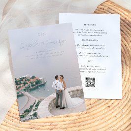 Wedding Monogram | Alle in einem QR-Foto Folieneinladung
