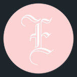Wedding Monogram E Aufkleber Altes Englisch Stift<br><div class="desc">Monogram E Aufkleber Old English Style</div>