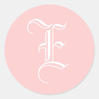Wedding Monogram E Aufkleber Altes Englisch Stift 