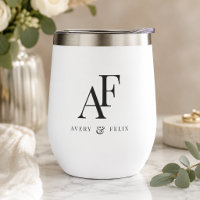 Wedding Monogram Elegant Einfach Minimalistisch