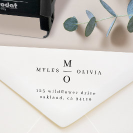 Wedding Monogram Elegant Mr. and Mrs. Permastempel