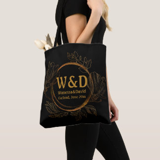 Wedding Monogram Minimalistisch Simple Elegant Gol