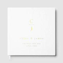 Wedding Monogram Modern Minimal Schwarz-weiß