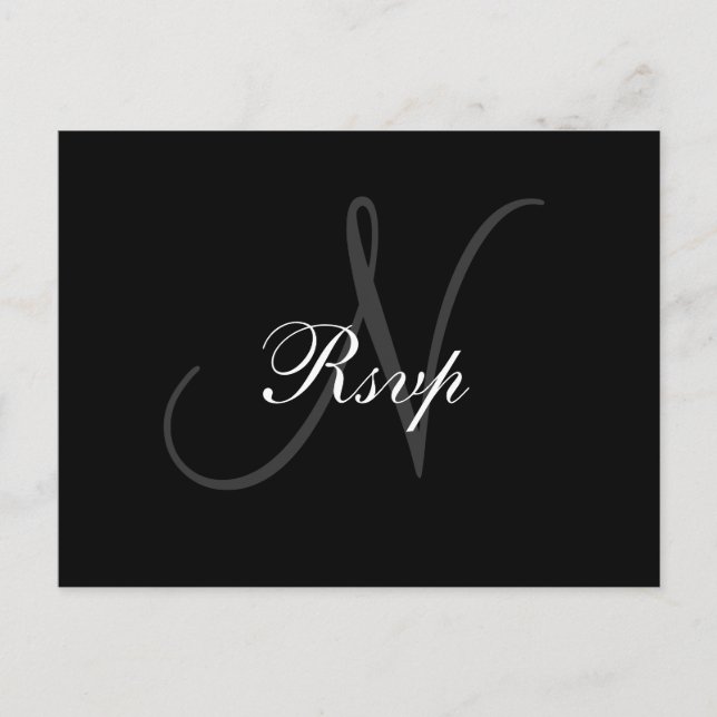 Wedding Monogram N UAWG Postcard Einladungspostkarte (Vorderseite)