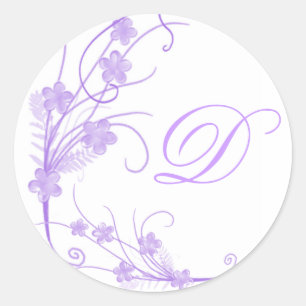 Wedding Monogramed Umschlag Aufkleber