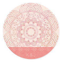 Wedding Monogramme Boho Chic Mandala Design