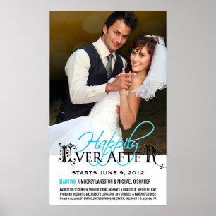 Wedding Movie Poster - Happy Ever After - Blue2